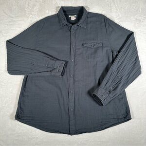 Carbon 2 Cobalt Shirt Men Size L Gray Long Sleeve Single Pocket 100% Cotton